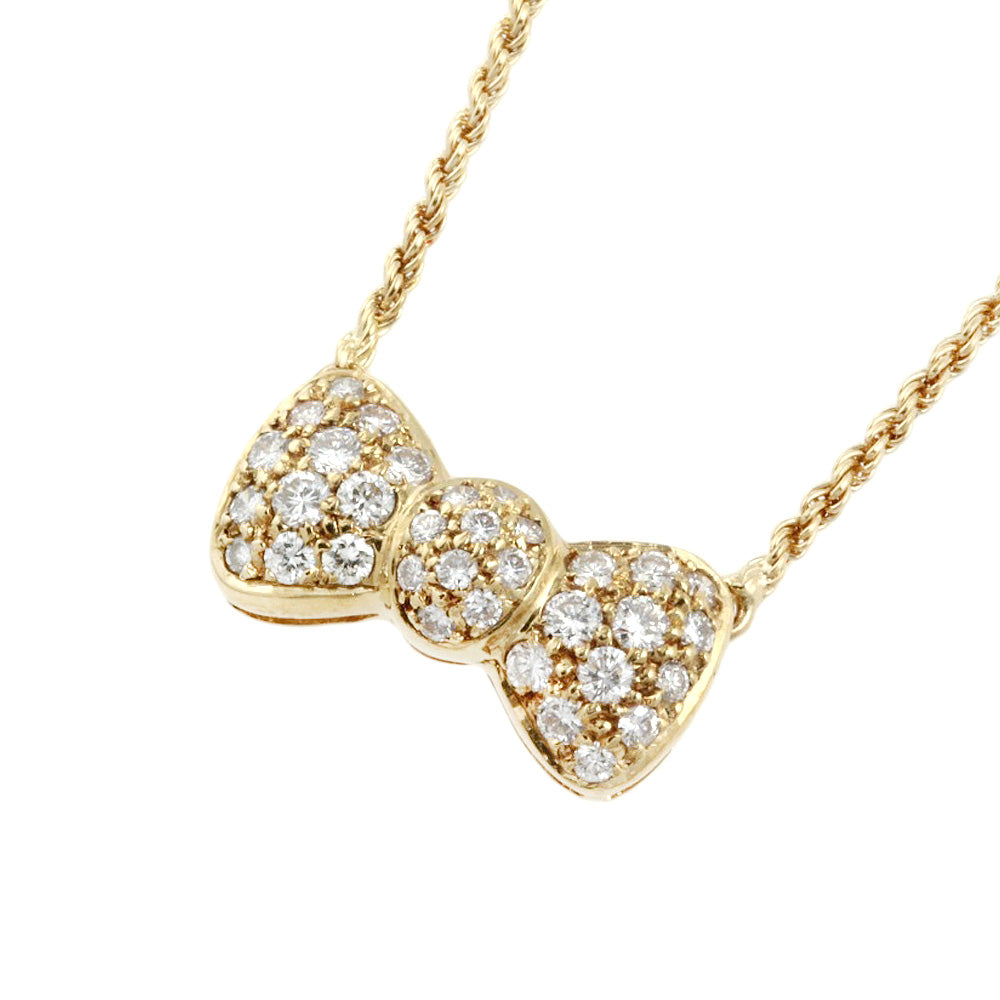 K18YG Diamond Necklace 40cm in Excellent Condition