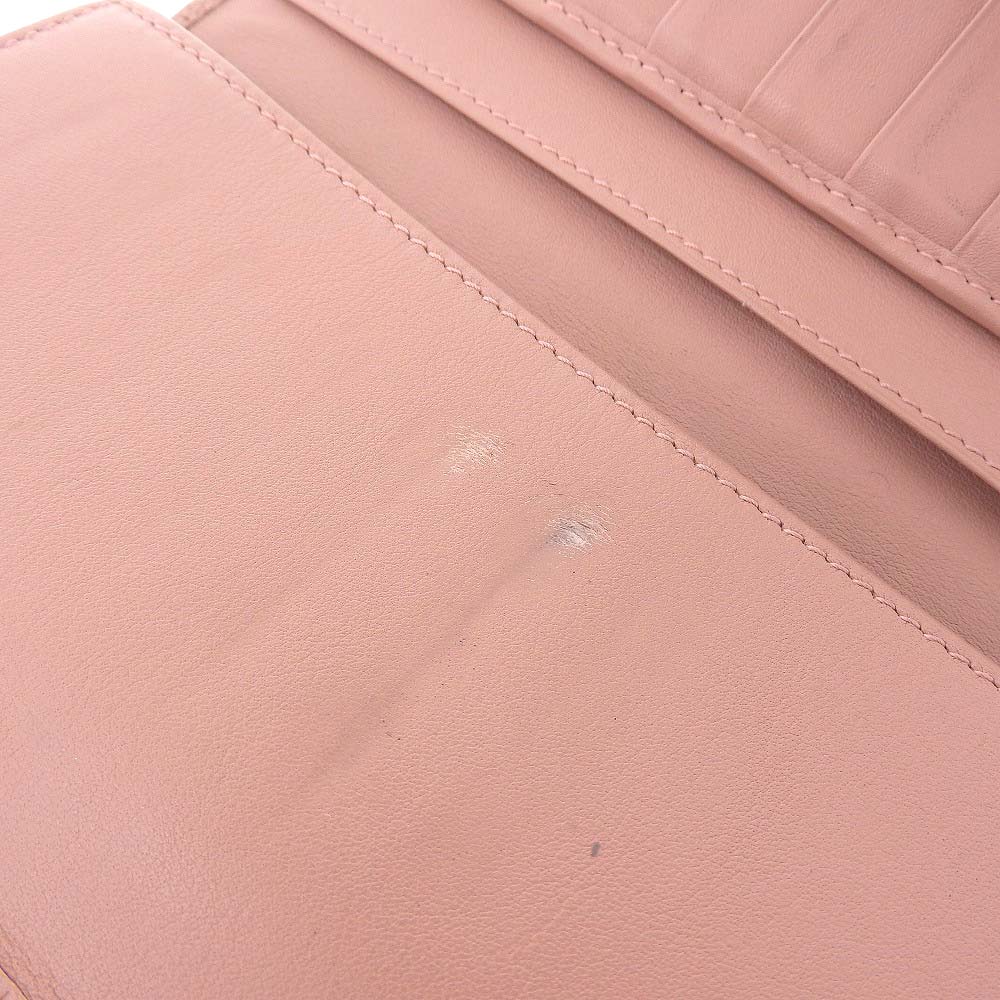 Gucci Microguccissima Leather Double Hook Long Wallet Pink