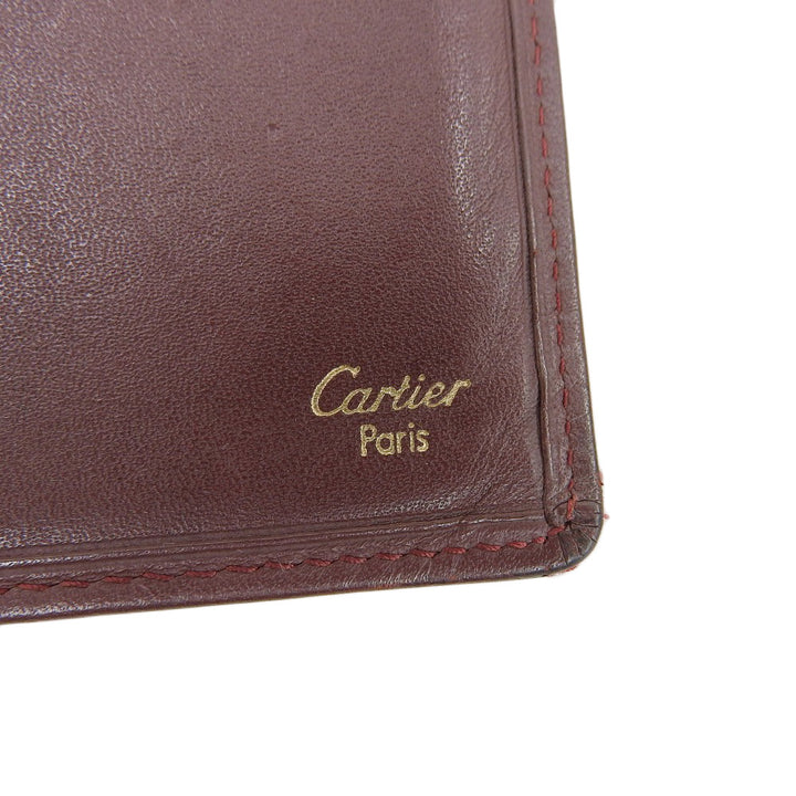 Cartier Leather Long Bifold Wallet in Good Condition