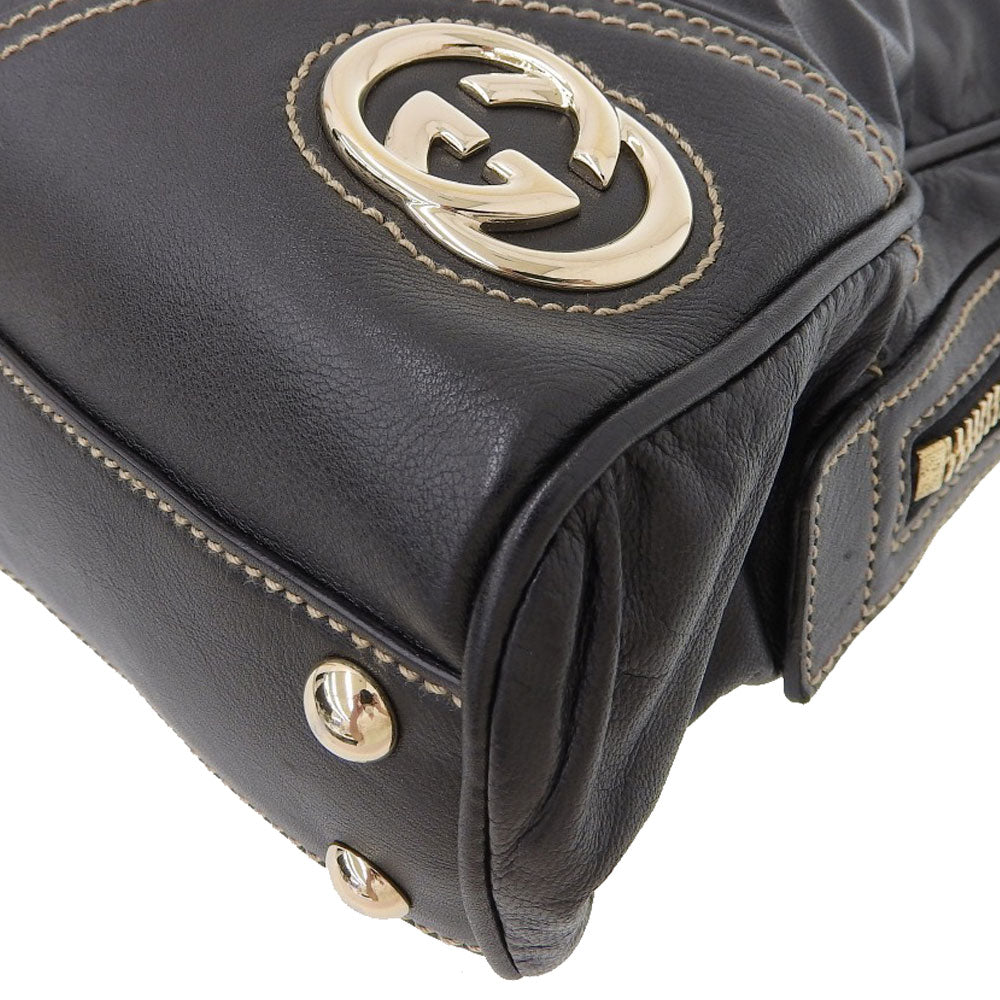 Gucci Leather Handbag Black 169971 467891