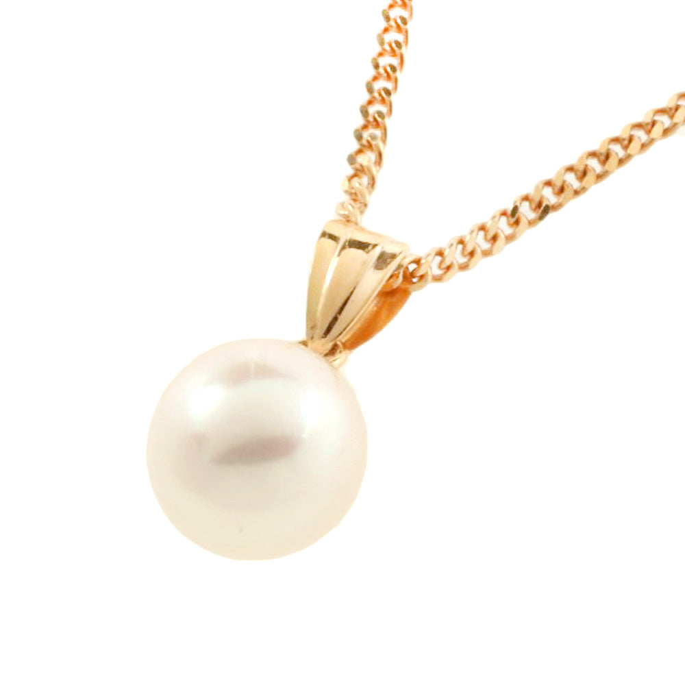 K18YG White Pearl 8mm Necklace