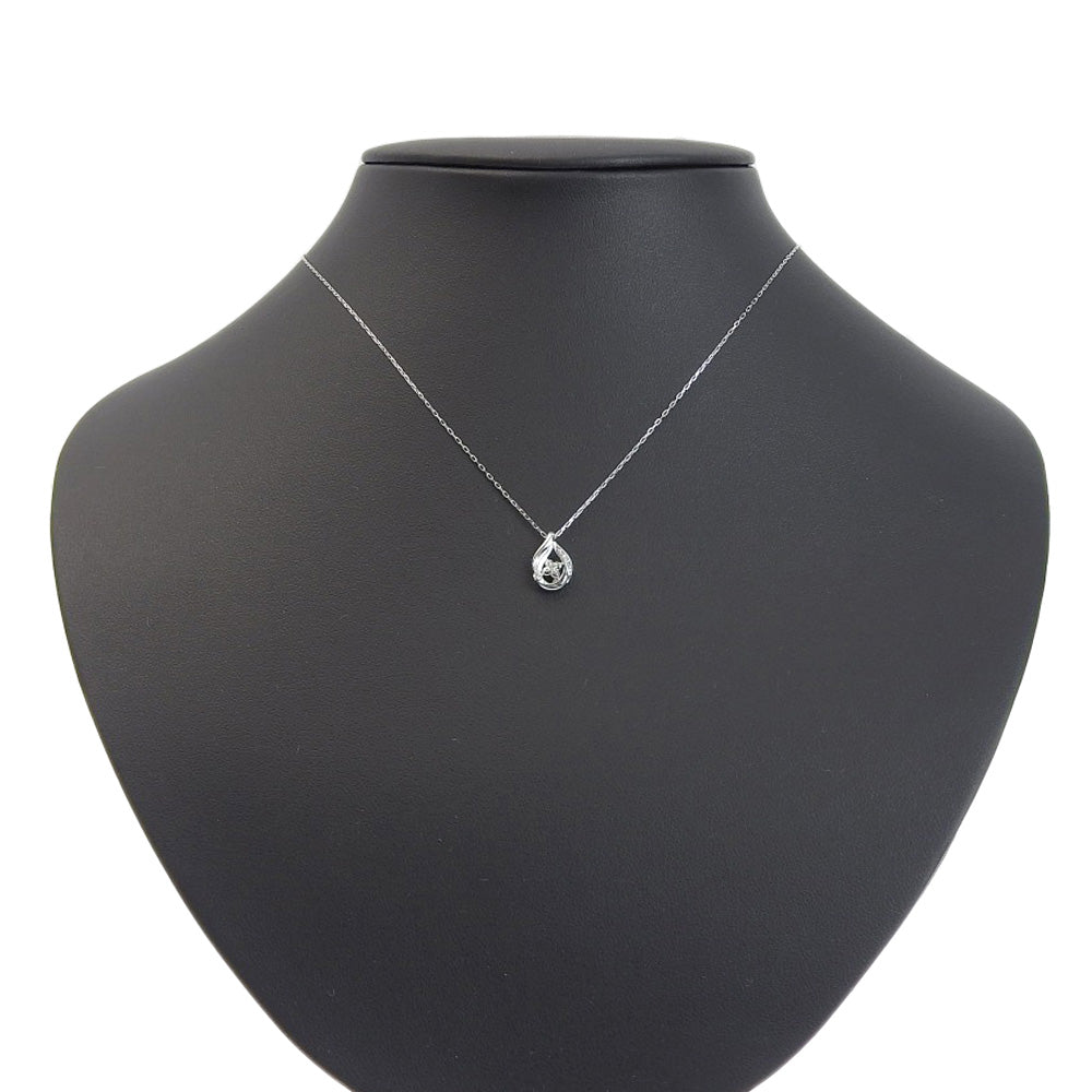 4℃ K18WG Diamond Necklace 40cm 2.0g