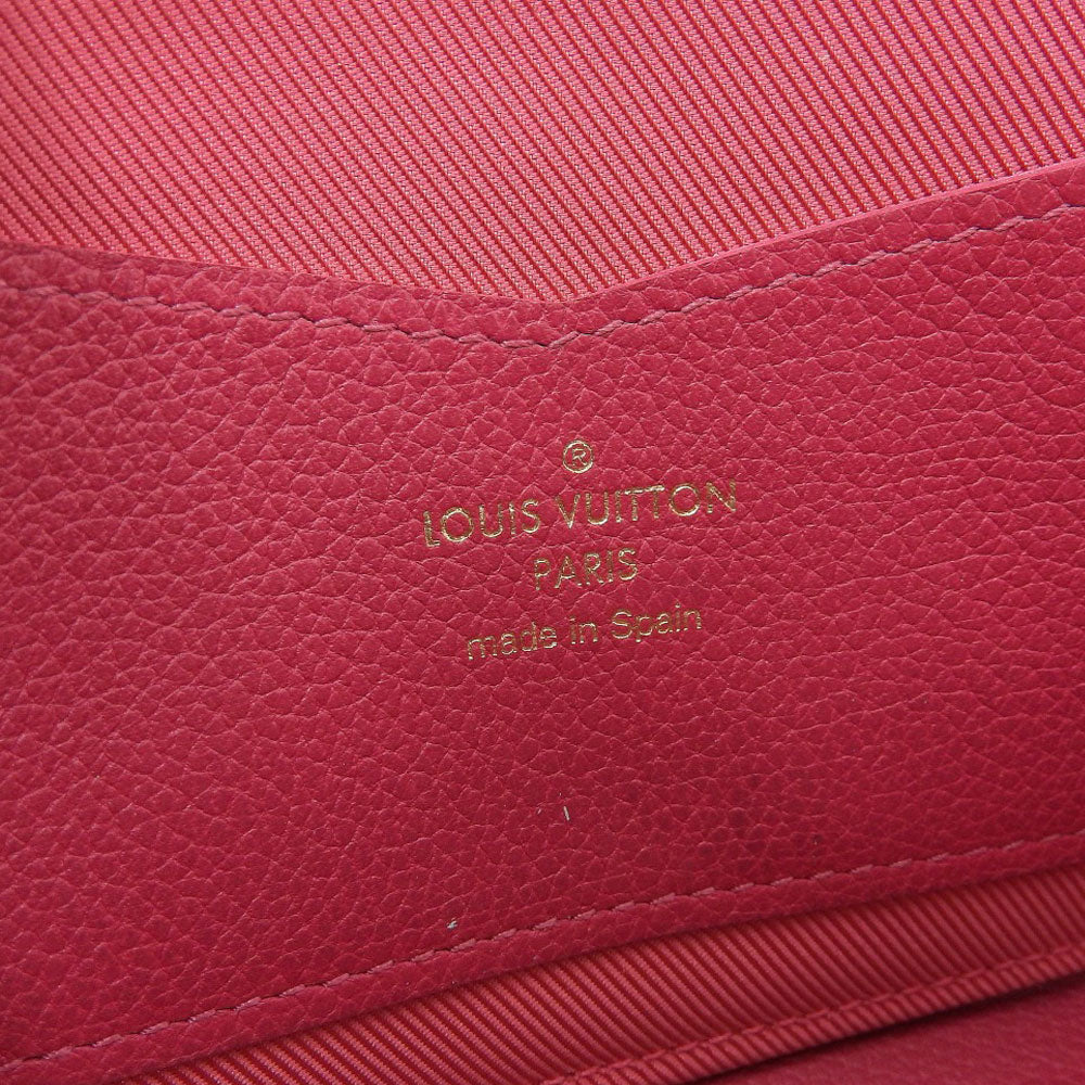 Louis Vuitton Lockme Leather Long Wallet Pink M61277 in Very Good Condition