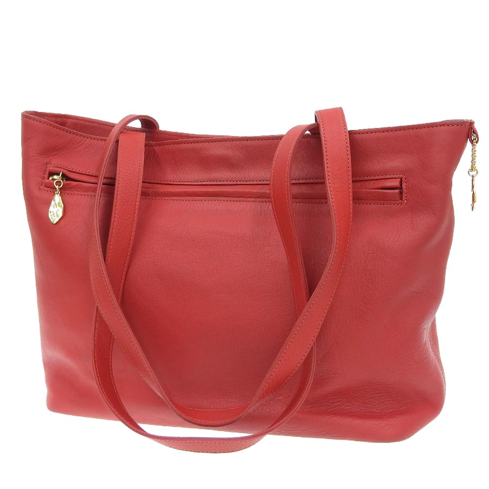 Sonia Rykiel Leather Tote Bag Red