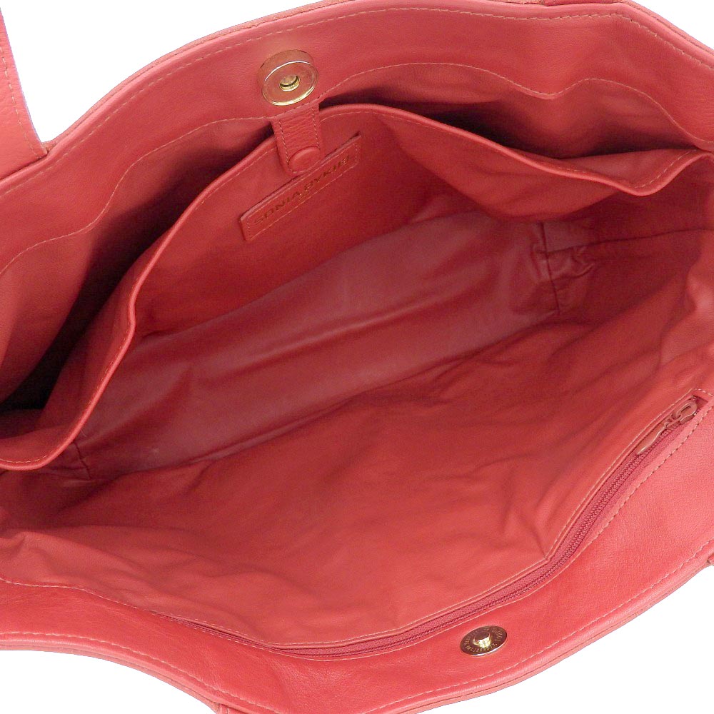 Sonia Rykiel Leather Tote Bag Red in Great Condition