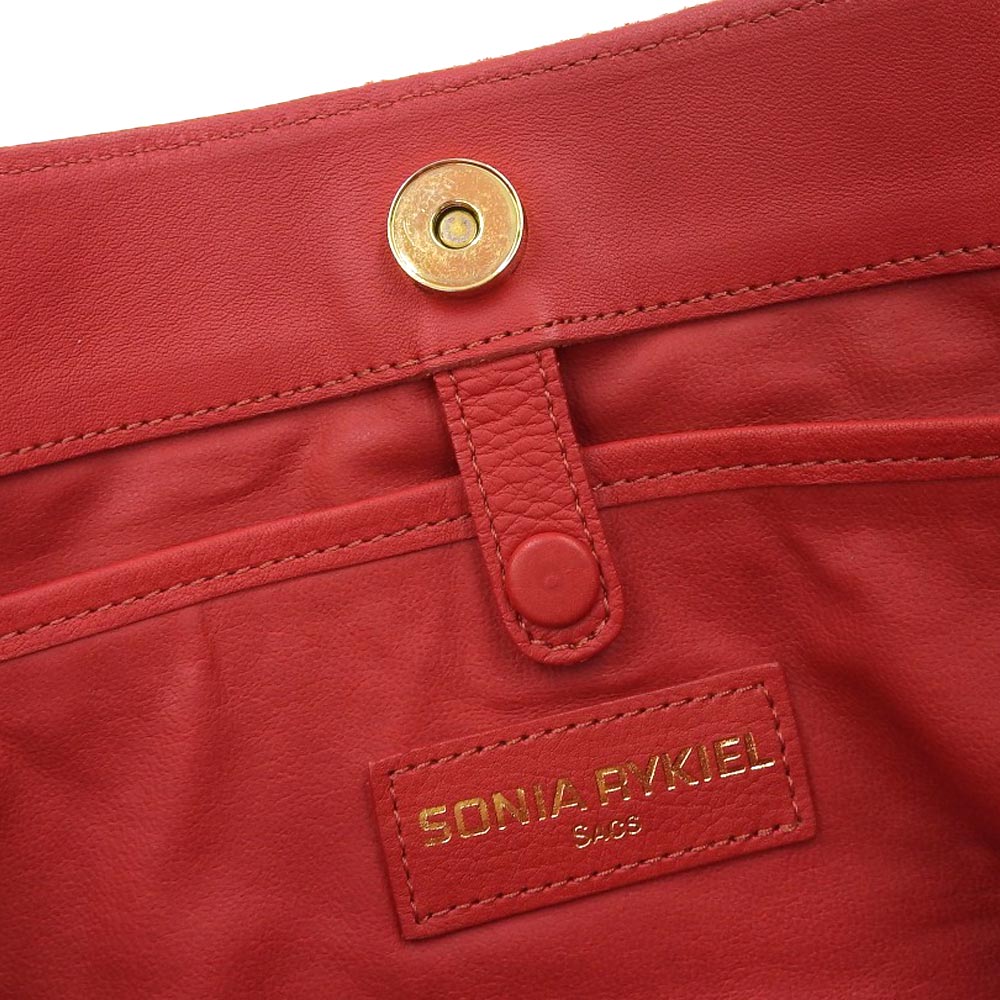 Sonia Rykiel Leather Tote Bag Red in Great Condition