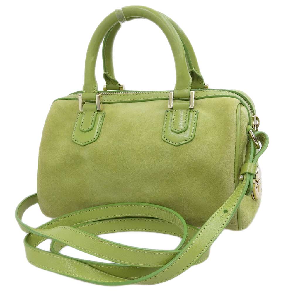 Giorgio Armani 2WAY Suede Bag Green