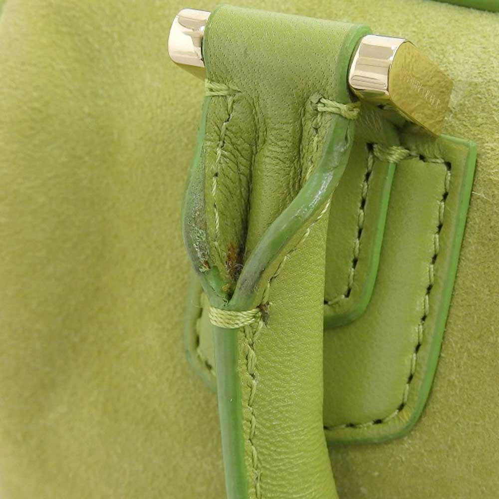 Giorgio Armani 2WAY Suede Bag Green