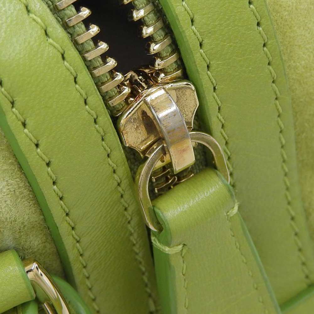 Giorgio Armani 2WAY Suede Bag Green