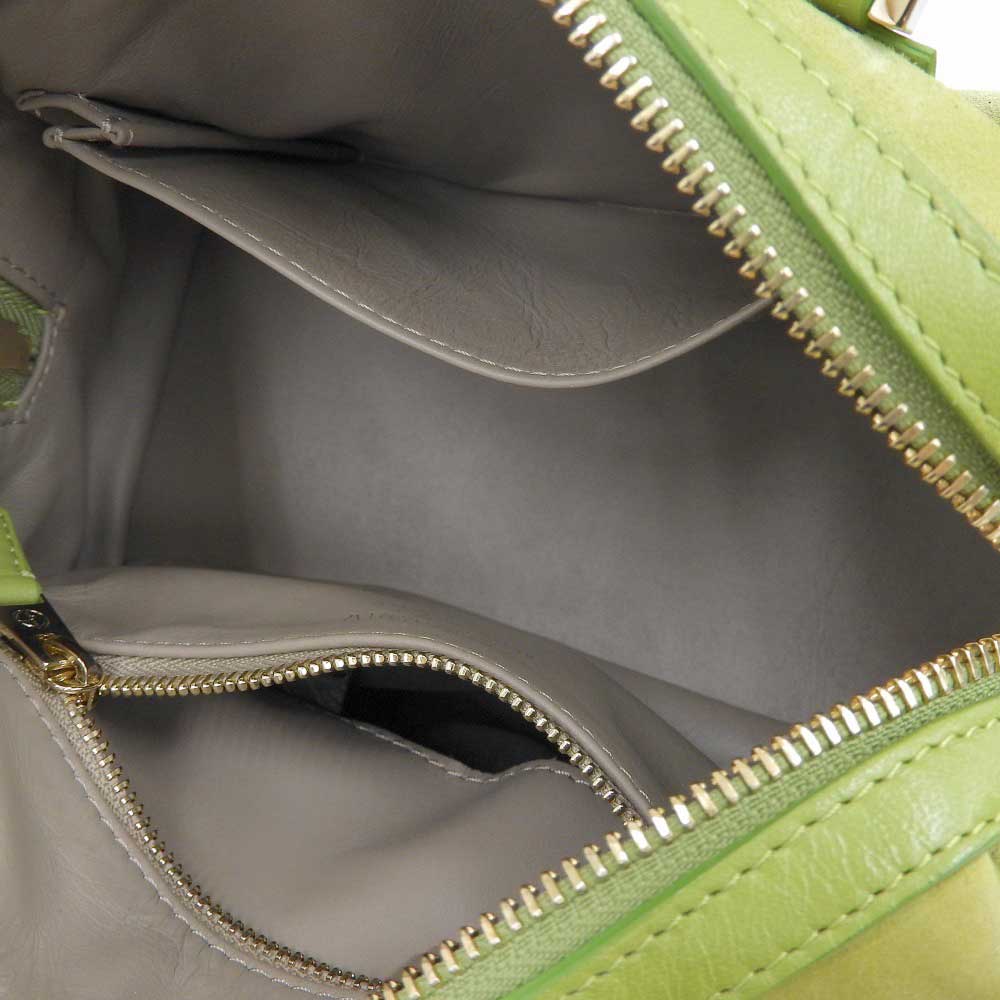 Giorgio Armani 2WAY Suede Bag Green