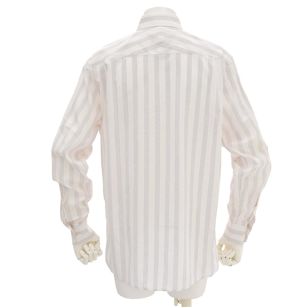 Louis Vuitton Striped Cotton Shirt White in Great Condition