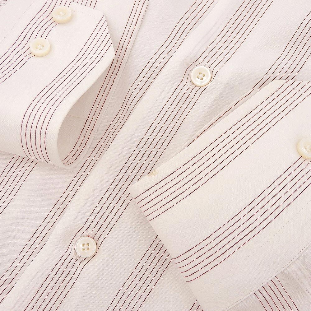 Louis Vuitton Striped Cotton Shirt White in Great Condition