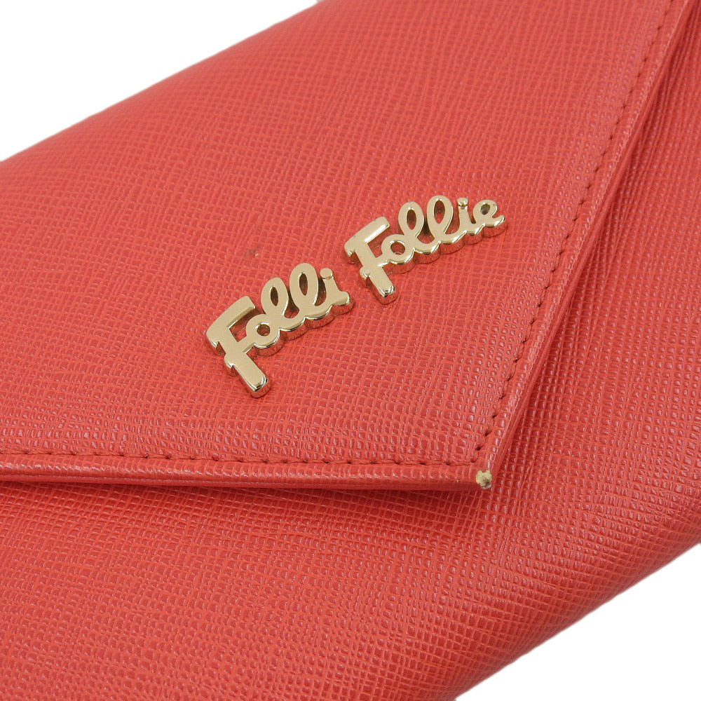 Folli Follie Flap Wallet Red Gold Hardware in Very Good Condition