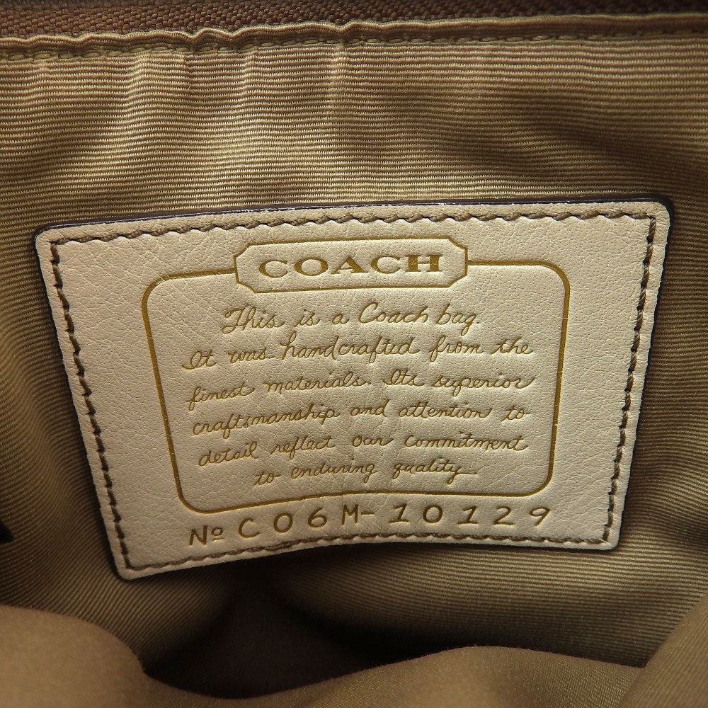 Coach Canvas Signature Shoulder Bag 10129 in Very Good Condition