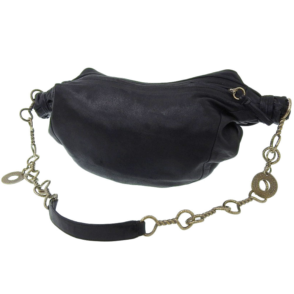 Salvatore Ferragamo Leather Chain Shoulder Bag AB21 3852