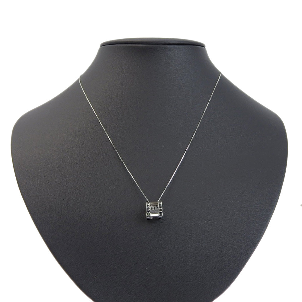 K18WG Black Diamond Necklace 0.17ct