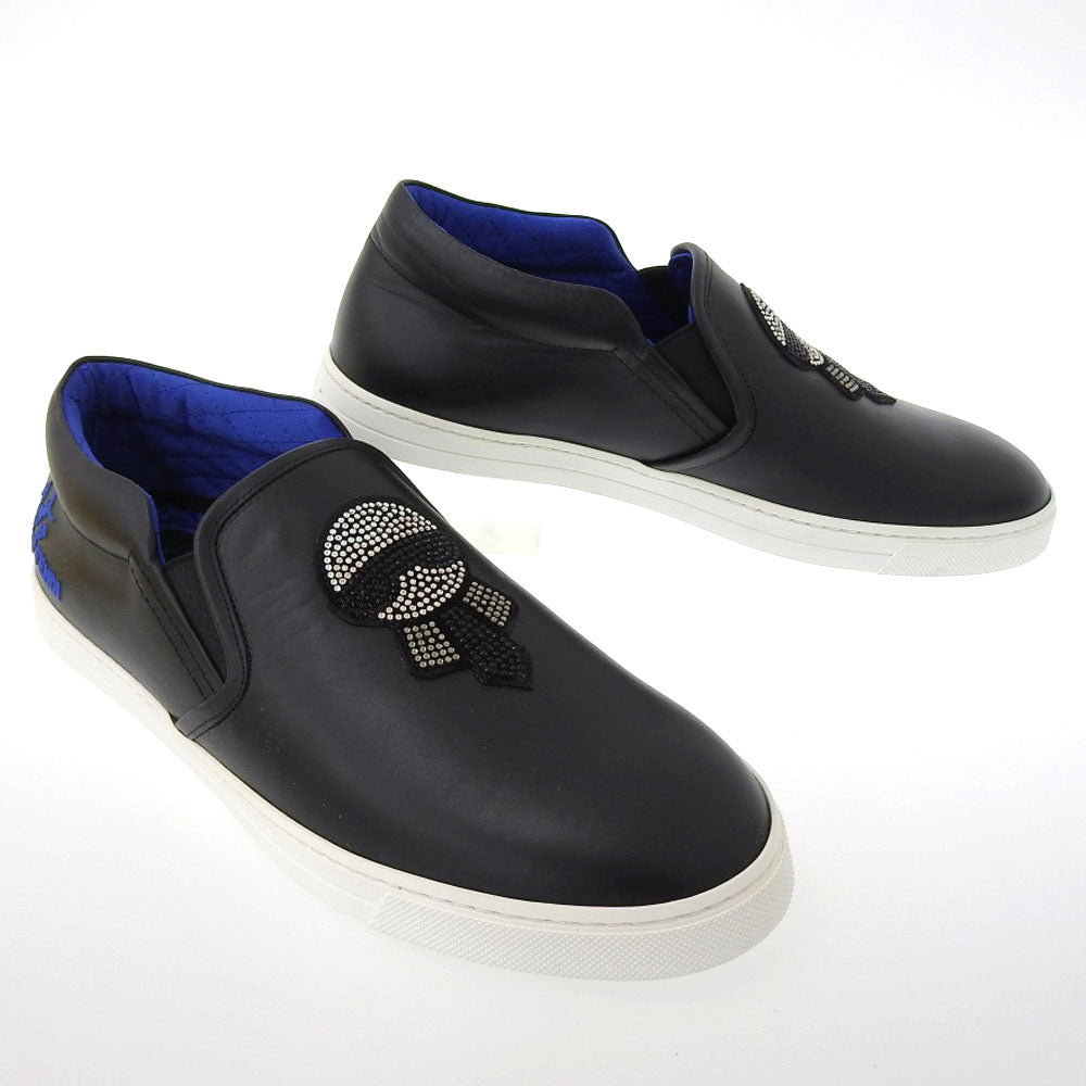 Fendi Leather Slip-On Sneakers Black