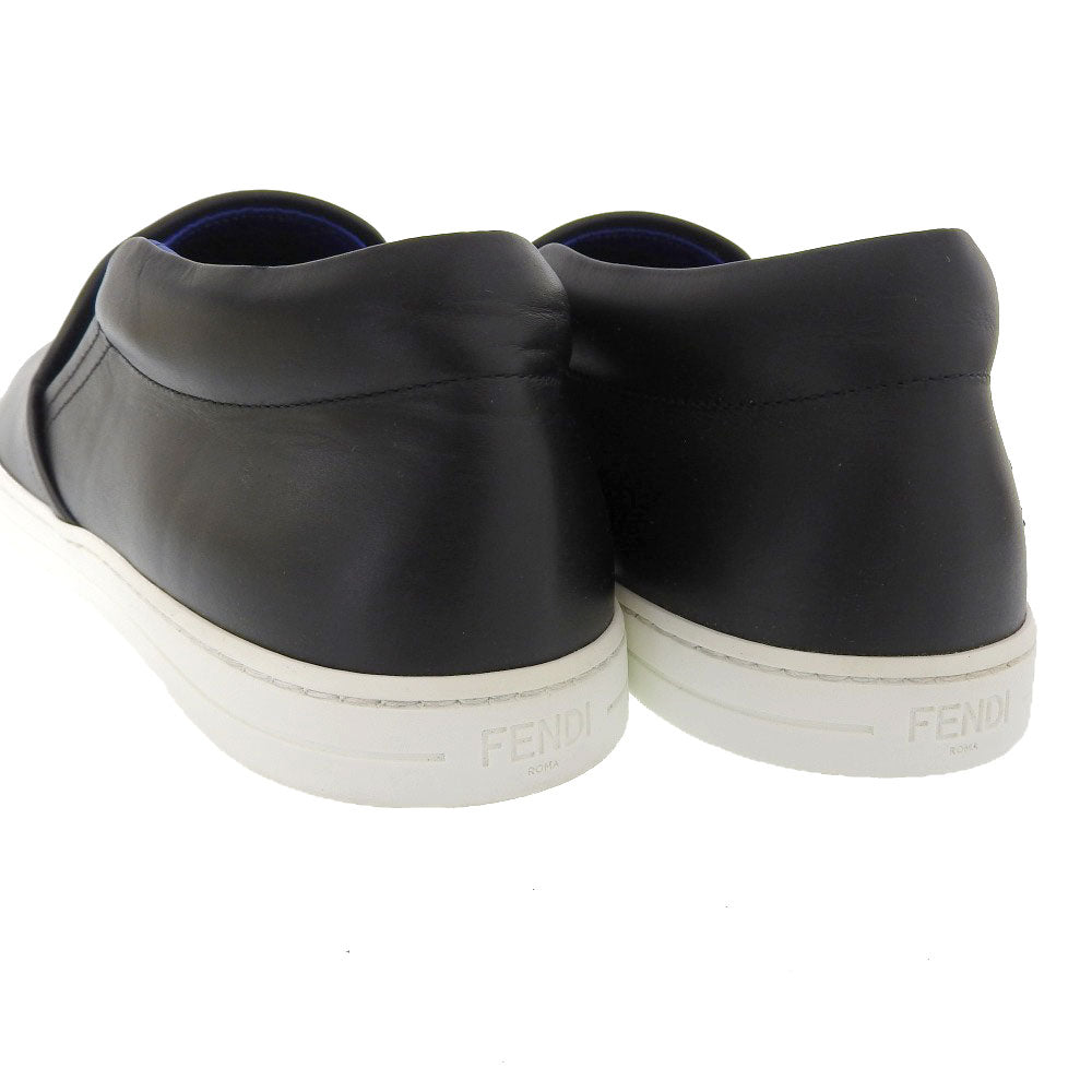 Fendi Leather Slip-On Sneakers Black