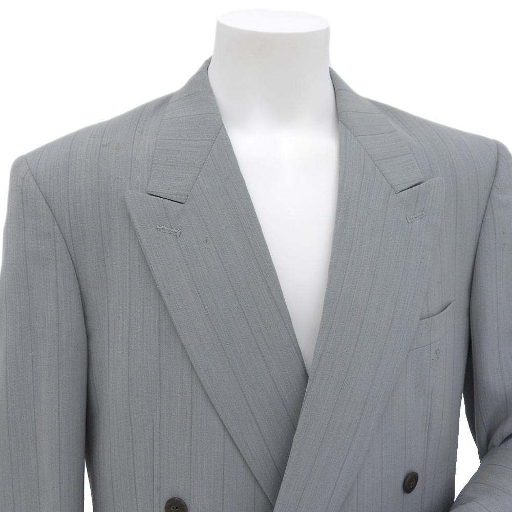 Christian Aujard Gray Suit Set Up M Wool 90% Polyester 10% in Fair Condition