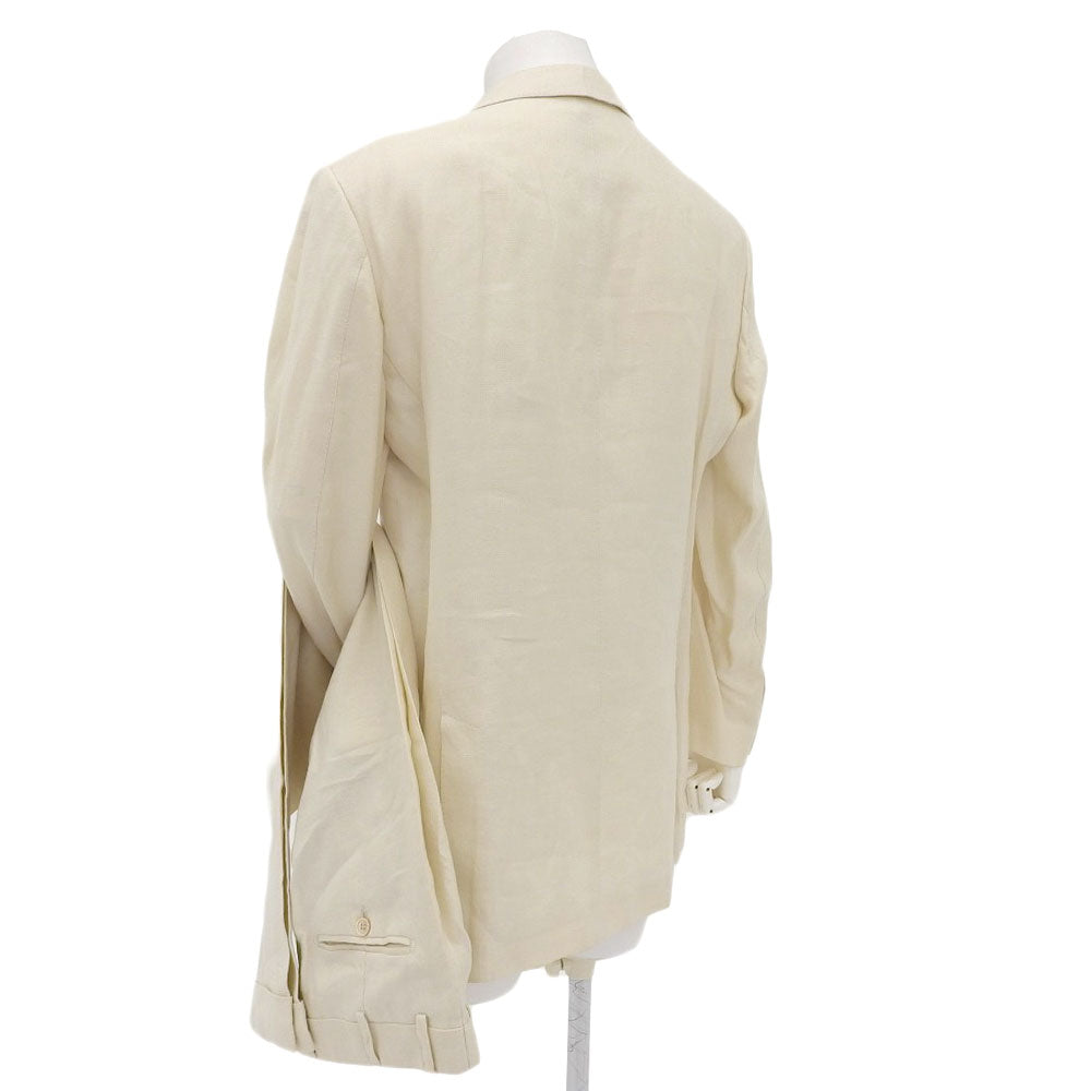 Ermenegildo Zegna Hemp Suit Set Ivory Size 48 in Great Condition