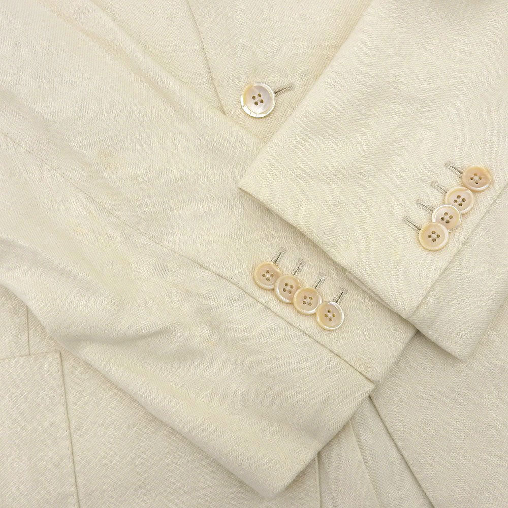 Ermenegildo Zegna Hemp Suit Set Ivory Size 48 in Great Condition