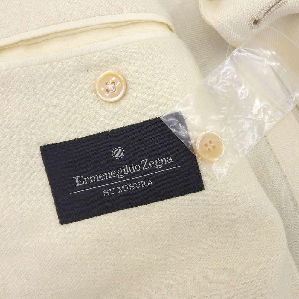 Ermenegildo Zegna Hemp Suit Set Ivory Size 48 in Great Condition