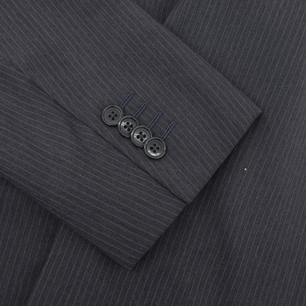 Ermenegildo Zegna Wool Suit Set Gray Striped