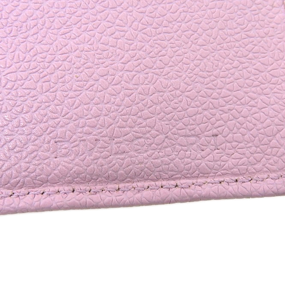 Bvlgari Leather Long Wallet Pink in Very Good Condition