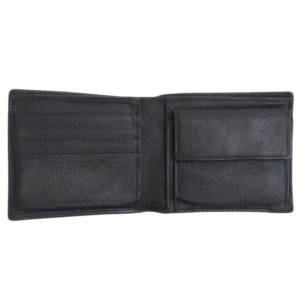 Bvlgari Leather Classico Bifold Wallet Black in Good Condition