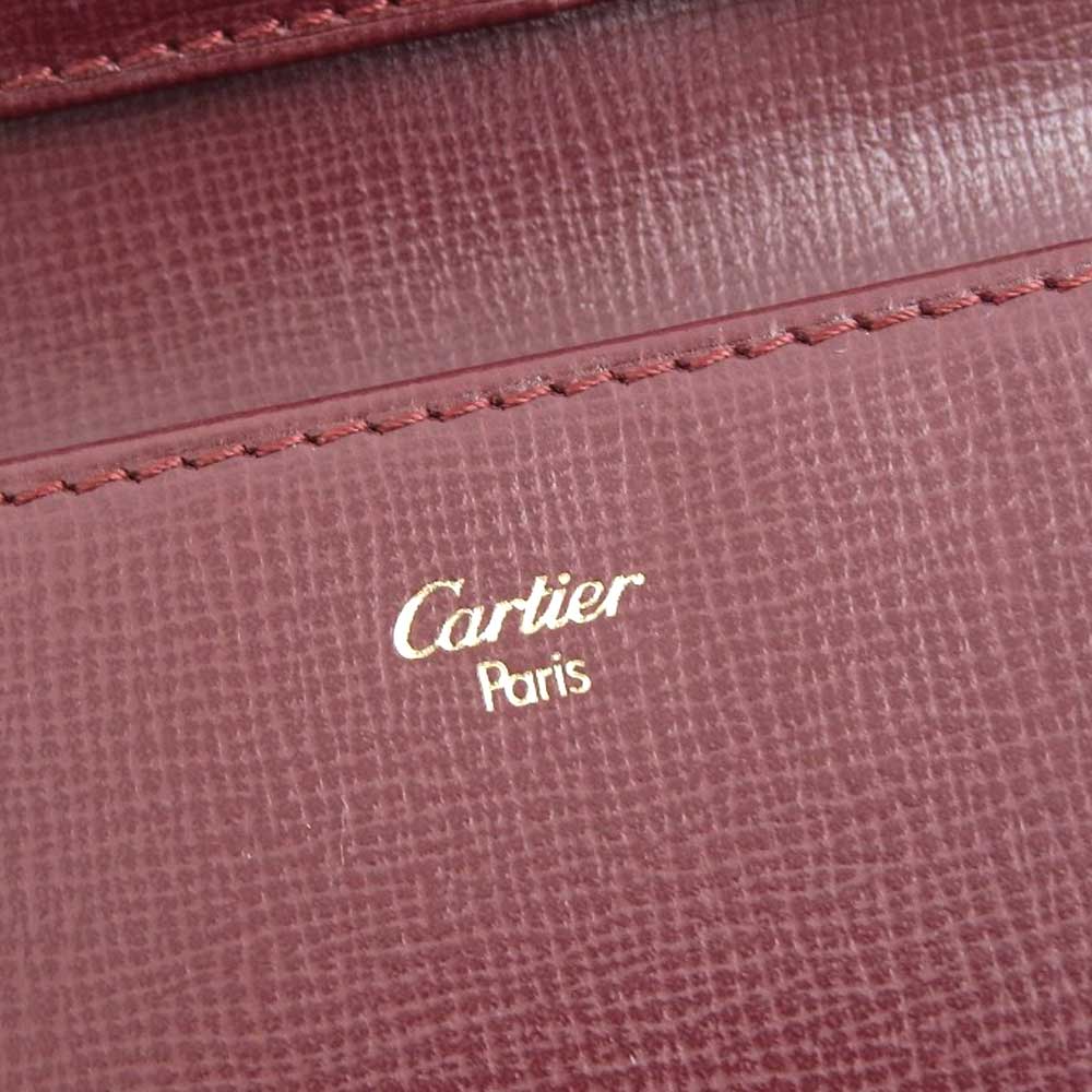 Cartier Must Line Leather Bifold Wallet Bordeaux L3000223 Vintage