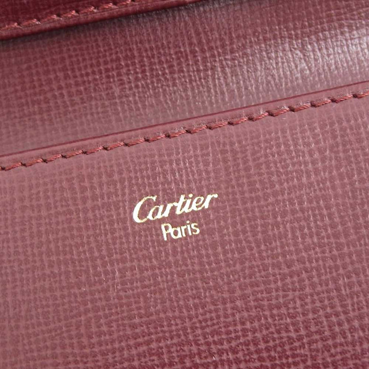 Cartier Must Line Leather Bifold Wallet Bordeaux L3000223 Vintage in Great Condition