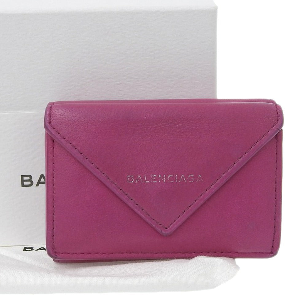 Balenciaga Leather Paper Mini Wallet 391446