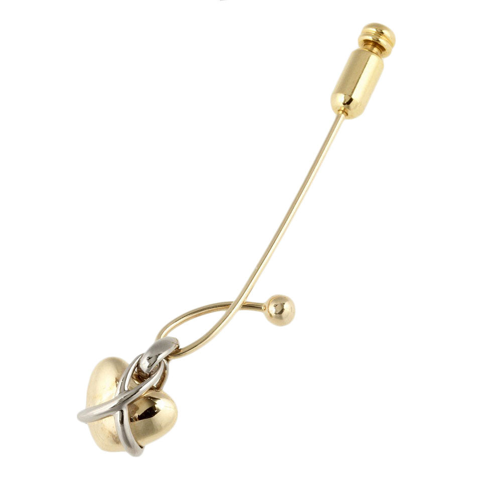 Vendome Aoyama K18 Heart Pendant Pin Brooch