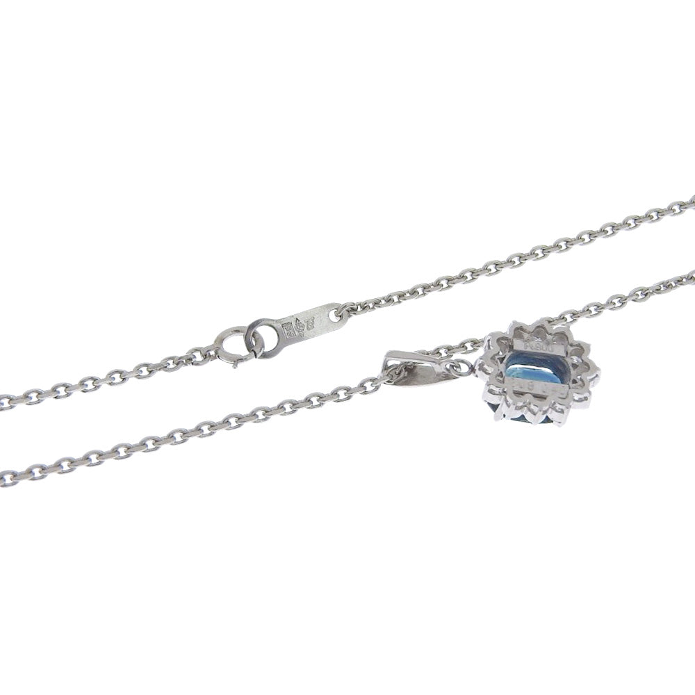 Platinum Pt850 Sapphire 2.08ct Diamond 0.40ct Necklace