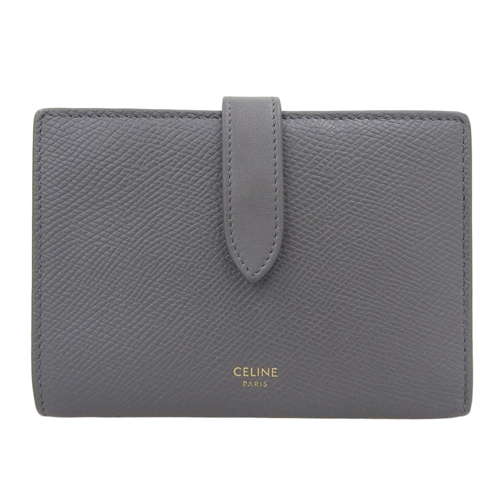 Celine Medium Strap Leather Wallet 10B643BFP in Very Good Condition