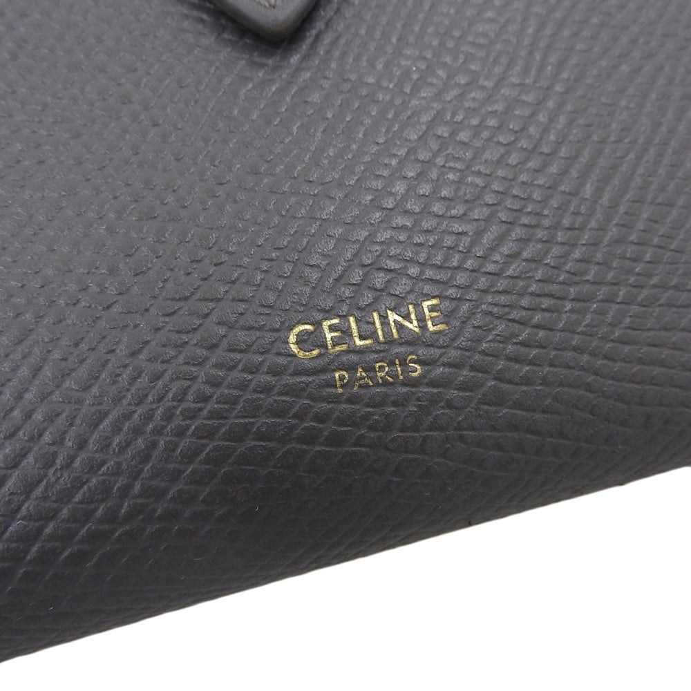 Celine Medium Strap Leather Wallet 10B643BFP in Very Good Condition