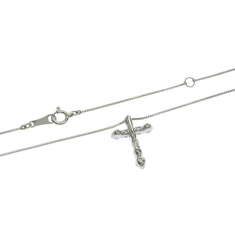 Platinum Cross Necklace Pt850/Pt900 Diamond 0.50ct