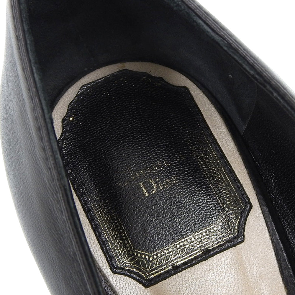 Christian Dior Leather High Heel Pumps Black Size 35 1/2 FA0609 in Very Good Condition