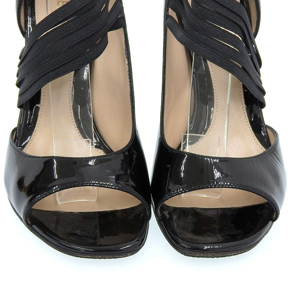 Fendi Patent Open Toe Pumps Black in Great Condition