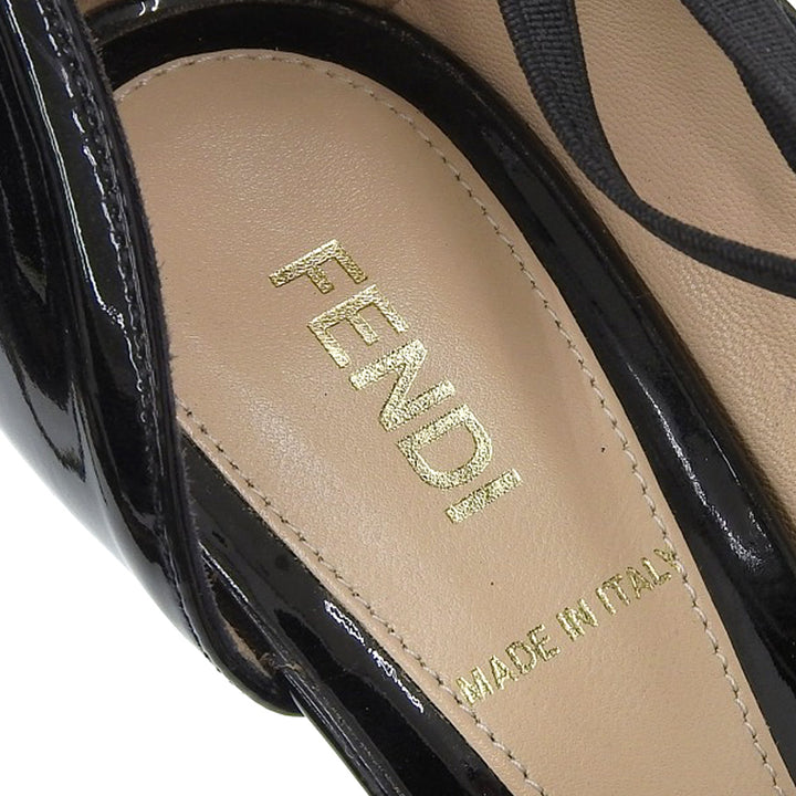 Fendi Patent Open Toe Pumps Black in Great Condition