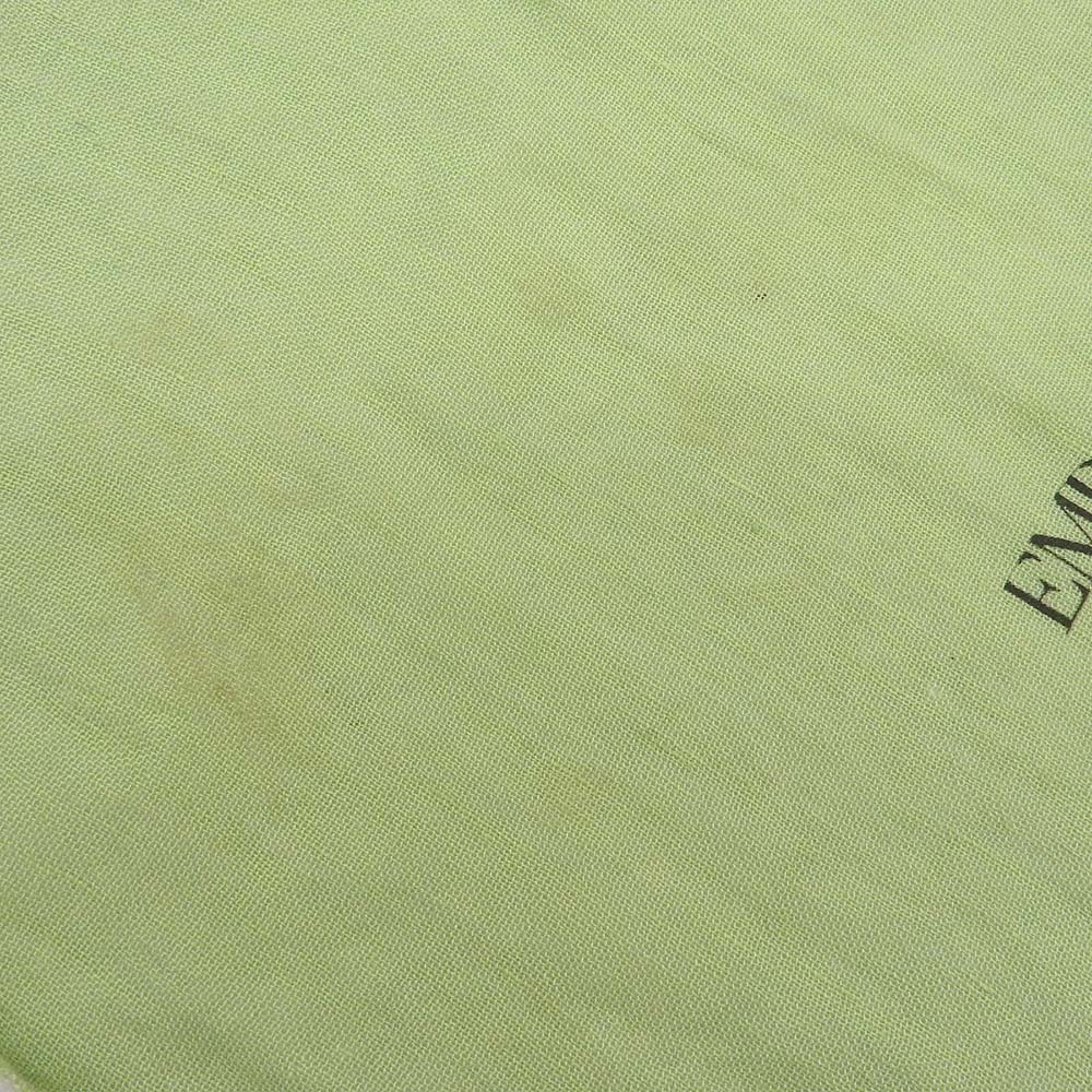 Emporio Armani Light Green Rayon Linen Scarf 48x198 cm in Very Good Condition