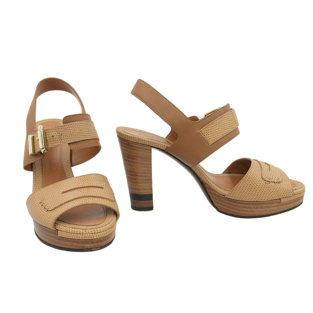 Fendi Brown Leather Sandals Women in Great Condition