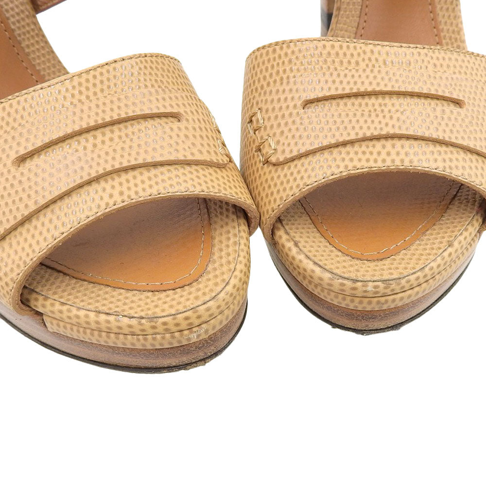 Fendi Brown Leather Sandals Women in Great Condition