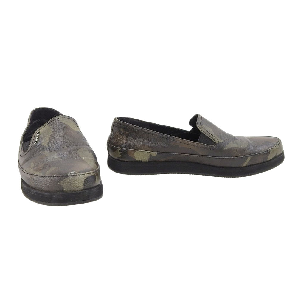 Prada Camouflage Leather Slip-On Shoes