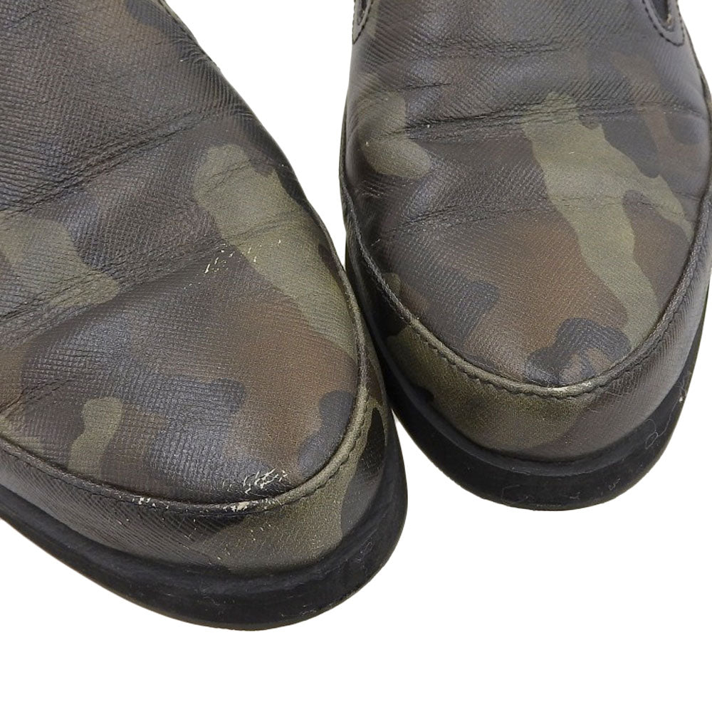 Prada Camouflage Leather Slip-On Shoes