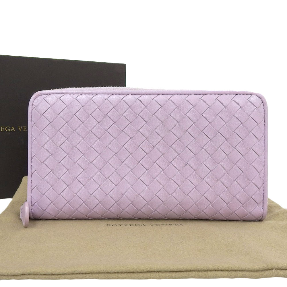 Bottega Veneta Intrecciato Leather Zip-Around Long Wallet