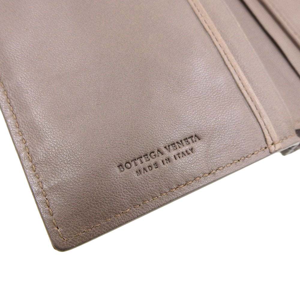 Bottega Veneta Leather Long Wallet Brown 121062 in Very Good Condition