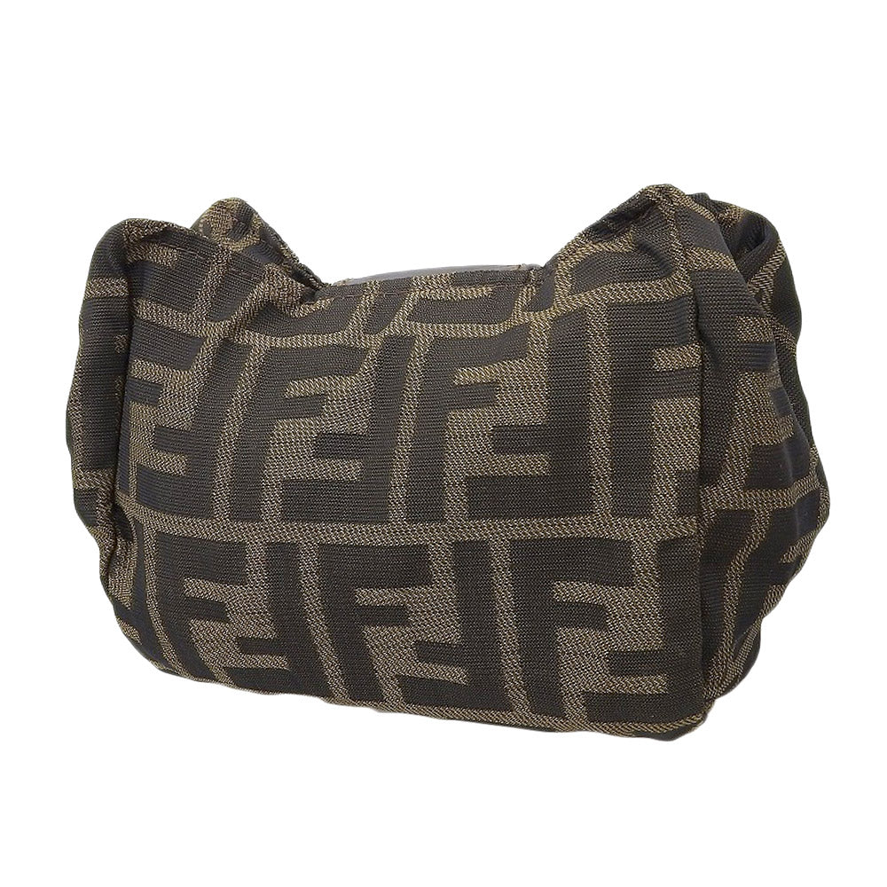 Fendi Canvas Pouch Brown in Very Good Condition