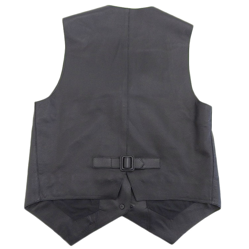 Hermes Leather Vest Black 36 Men