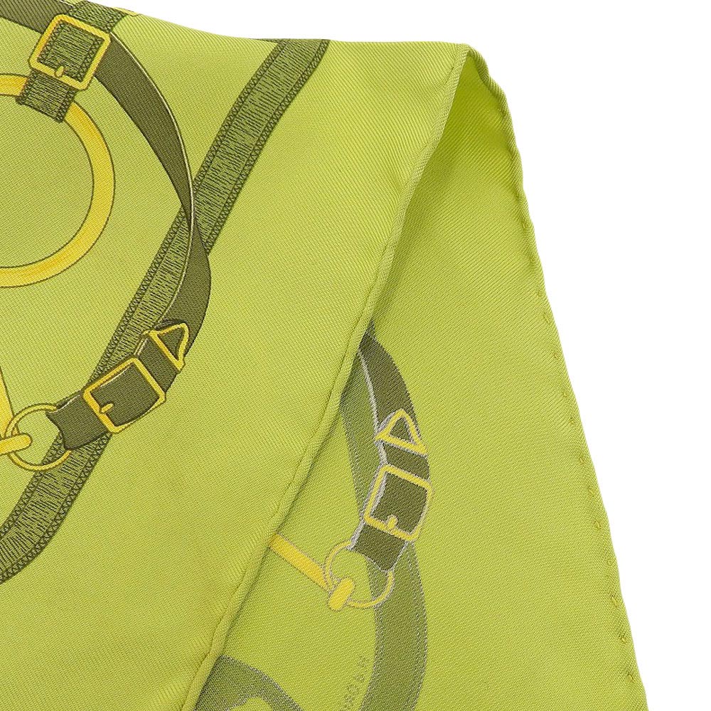 Hermes Silk Scarf Belt Pattern Green